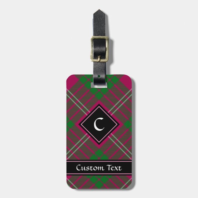 Clan Crawford Tartan Luggage Tag (Front Vertical)