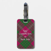 Clan Crawford Tartan Luggage Tag (Back Vertical)