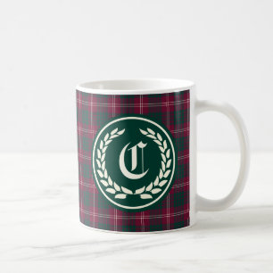 Clan Crawford Tartan Monogram Coffee Mug