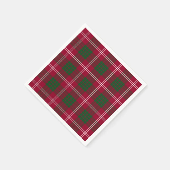 Clan Crawford Tartan Plaid Paper Napkins (Corner)