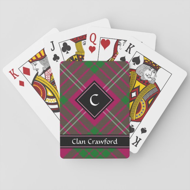 Clan Crawford Tartan Playing Cards (Back)