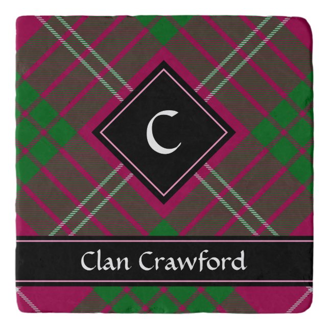 Clan Crawford Tartan Trivet (Front)