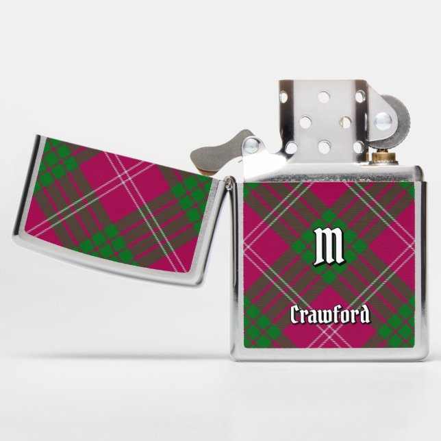 Clan Crawford Tartan Zippo Lighter (Opened)