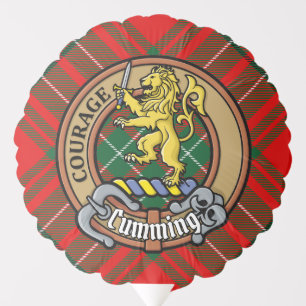 Clan Cumming Crest over Tartan Balloon