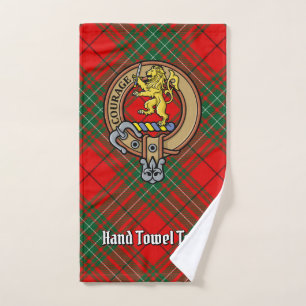 Clan Cumming Crest over Tartan Bath Towel Set