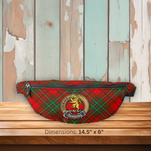 Clan Cumming Crest over Tartan Fanny Pack