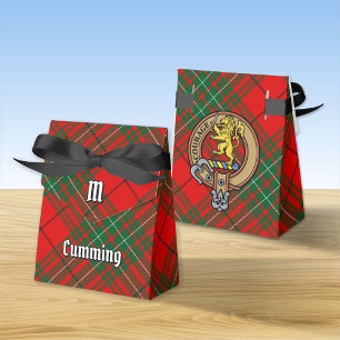 Clan Cumming Crest over Tartan Favor Boxes