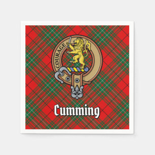 Clan Cumming Crest over Tartan Napkins