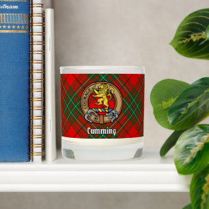 Clan Cumming Crest over Tartan Scented Candle