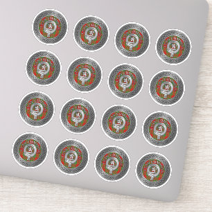 Clan Cumming Crest & Tartan Knot Sticker