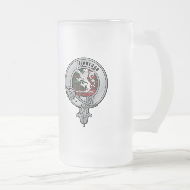 Clan Cumming Frosted Glass Beer Mug (Right)