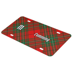 Clan Cumming Tartan License Plate