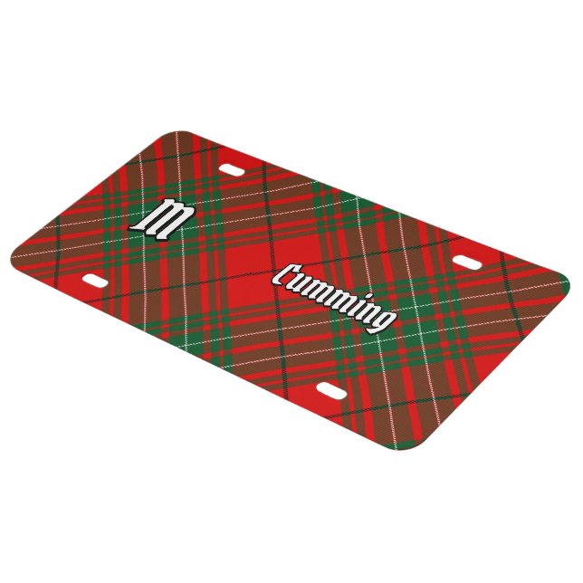 Clan Cumming Tartan License Plate (Side)