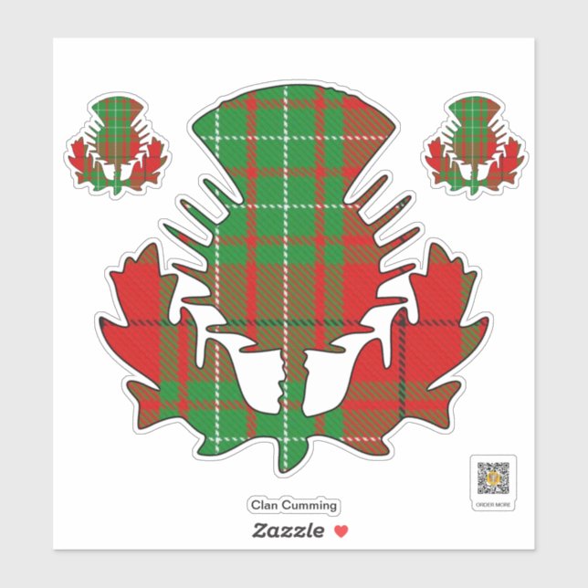 Clan Cumming Thistle Sticker (Sheet)