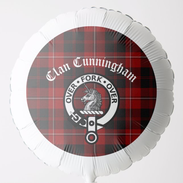 Clan Cunningham Badge & Tartan  Balloon (Front)