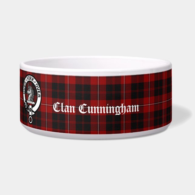 Clan Cunningham Badge & Tartan   Bowl (Front)