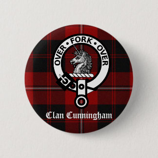Clan Cunningham Badge & Tartan Button