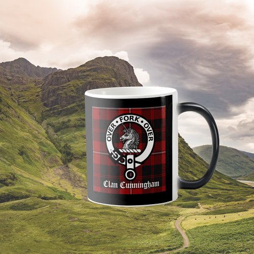 Clan Cunningham Badge  Tartan Coffee Mug