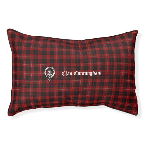 Clan Cunningham Badge  Tartan Personalized Pet Bed