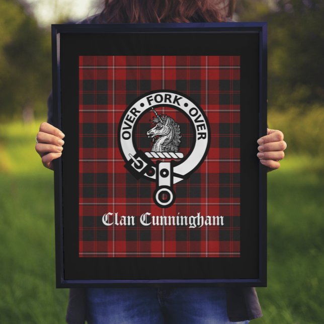 Clan Cunningham Badge & Tartan   Poster (Creator Uploaded)
