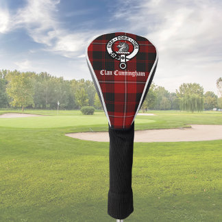 Clan Cunningham Crest Badge and Tartan Golf Head Cover