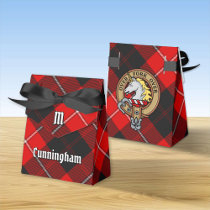 Clan Cunningham Crest over Tartan Favor Boxes