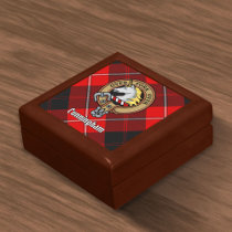 Clan Cunningham Crest over Tartan Gift Box