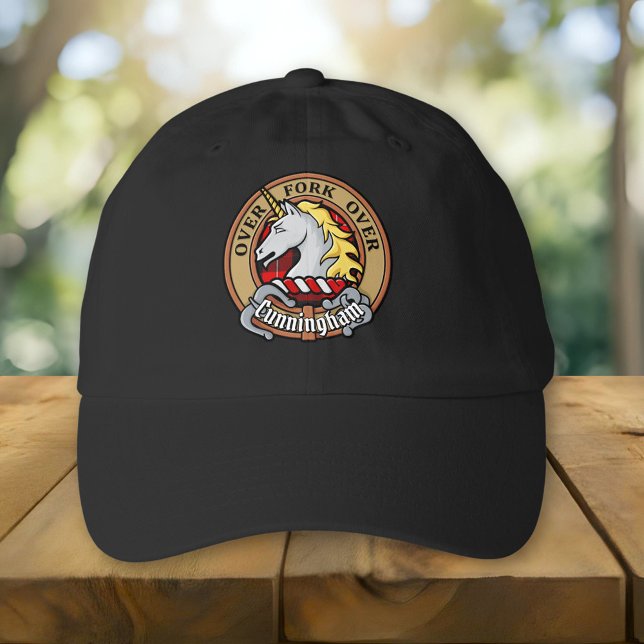 Clan Cunningham Crest over Tartan Hat (Creator Uploaded)