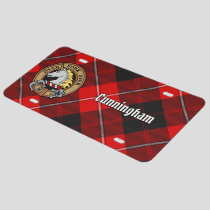 Clan Cunningham Crest over Tartan License Plate