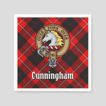Clan Cunningham Crest over Tartan Napkins
