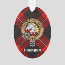 Clan Cunningham Crest over Tartan Ornament