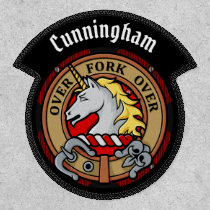 Clan Cunningham Crest over Tartan Patch