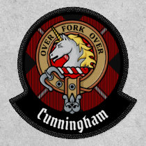 Clan Cunningham Crest over Tartan Patch