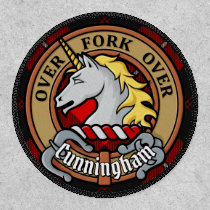Clan Cunningham Crest over Tartan Patch