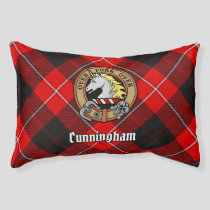 Clan Cunningham Crest over Tartan Pet Bed