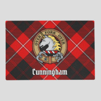 Clan Cunningham Crest over Tartan Placemat
