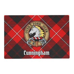 Clan Cunningham Crest over Tartan Placemat