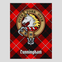 Clan Cunningham Crest over Tartan Poster