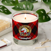 Clan Cunningham Crest over Tartan Scented Candle