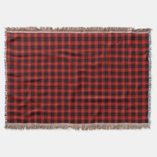 Clan Cunningham Red and Black Tartan Throw Blanket
