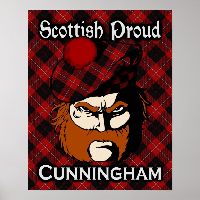 Clan Cunningham Scottish Tartan Poster (Front)
