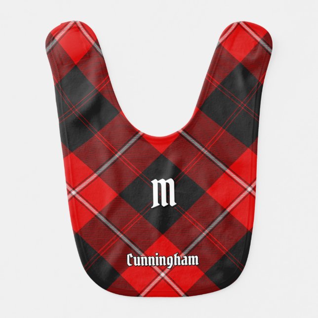 Clan Cunningham Tartan Baby Bib (Front)