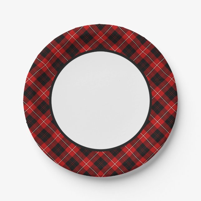 Clan Cunningham Tartan Border Paper Plates (Front)