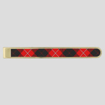 Clan Cunningham Tartan Gold Finish Tie Bar