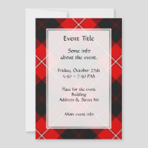 Clan Cunningham Tartan Invitation