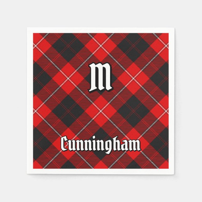 Clan Cunningham Tartan Napkins (Front)