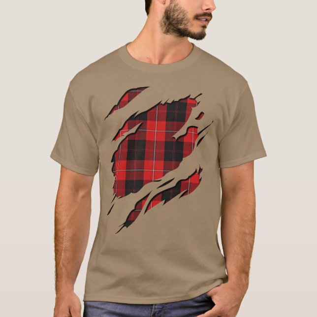 Clan Cunningham Tartan Plaid Effects T-Shirt (Front)