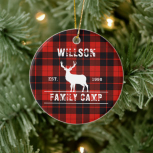 Clan Cunningham tartan plaid Scottish pattern Ceramic Ornament