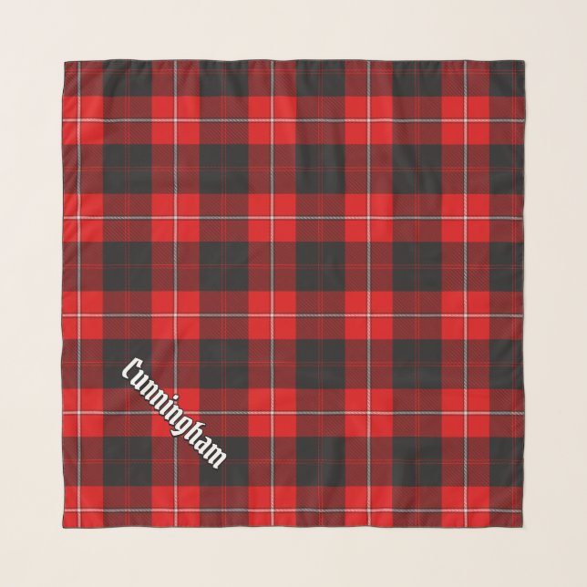 Clan Cunningham Tartan Scarf (Front (Horizontal))