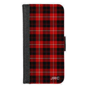 Clan Cunningham Tartan Scottish Plaid Monogram iPhone 8/7 Wallet Case